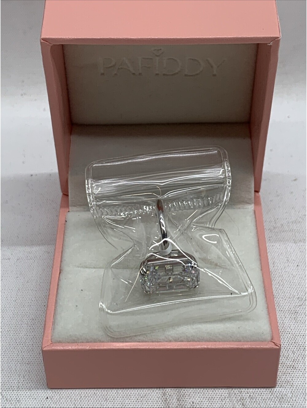 PAFIDDY 9.0 CT Luxury Emerald Cut Solitaire Engagement Ring Women's Size 4.5